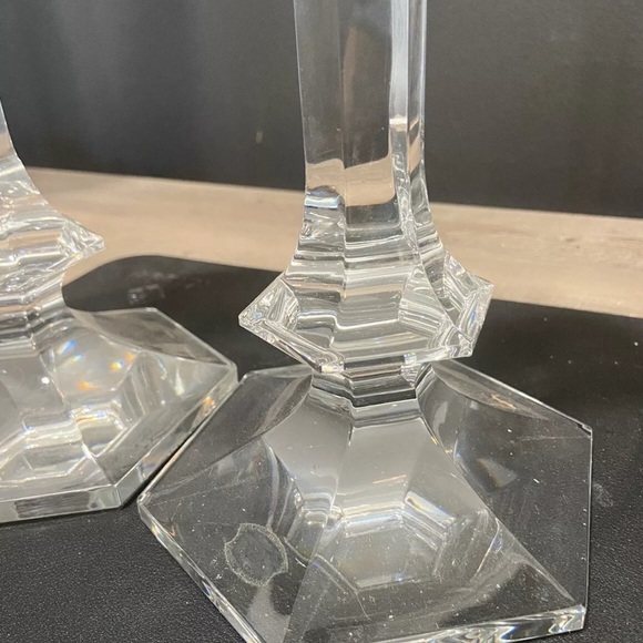 Val St Lambert  "Elysee" Candlesticks - Picture 6 of 9